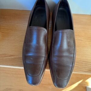 Hugo Boss Rich Brown Leather Slip-Ons